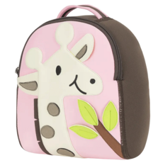 dabbawalla 瓦拉包 防走失後背包 超輕量設計 可機洗不變形 耐髒污防潑水, 長頸鹿 粉色 + 米白色, 1個