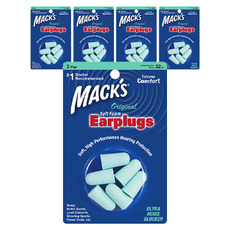 Macks 소프트 폼 오리지날 소음방지 이어플러그 6p, 5개, 3쌍