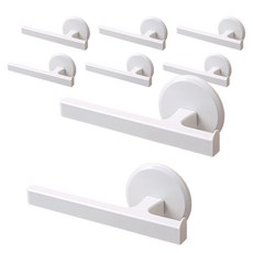 DIBLIC 免鑽孔浴巾架 浴巾置物架 沐浴球 毛巾 浴室掛架, 8個, 白色