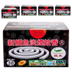 鱷魚 淡煙蚊香 經濟 30卷, 450g, 6盒