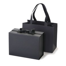 인디케이 기프트박스 쇼핑백 소, 블랙, 1세트