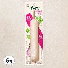 더건강한 닭가슴살 소시지, 80g, 1개입, 6개