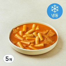 푸딩팩토리 로제 국물 떡볶이 (냉동), 570g, 5개