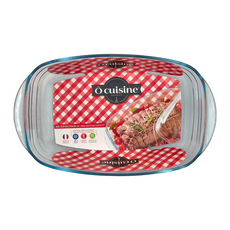 OCUISINE 耐熱玻璃調理鍋 4.5公升 (29+16L)x13.5x20公分 法國製造, 方形, 33 x 19cm, 1個