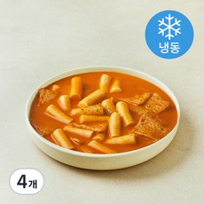 푸딩팩토리 로제 국물 떡볶이 (냉동), 570g, 4개