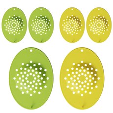 Lens Catch硬式隱眼洗手台防掉落矽膠墊, 綠色 + 黃色, 3組