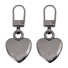 minono 米諾諾 小孔心型拉鏈頭 4 x 1.6 x 0.3cm 2個 12包, 顏色隨機, 1組