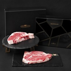 미트엔조이 미국산 프리미엄 티본 앤 엘본 스테이크 선물세트 (냉장), 400g, 2팩
