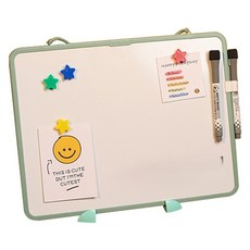 제이케이 벽걸이 자석보드 끈걸이형 + 받침대 세트, 그레이그린, 1세트