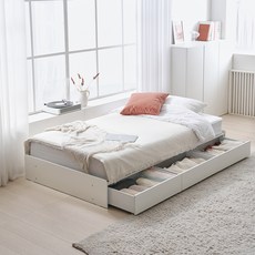 보니애가구 디오니 침대프레임 + 올시즌 텐셀 독립스프링 매트리스 세트 방문설치, 화이트