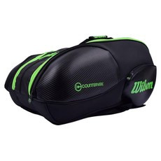 윌슨 배드민턴 3단 가방 WRZ-842715, WRZ-842715(블랙/그린), 1개