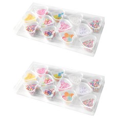 슬라임 토핑 파츠 12종, 2세트, 랜덤 발송