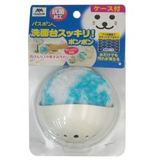 CONDOR 山崎 小海豹洗手台清潔球 附盒, 抗菌加工 特殊網目纖維, 藍色, 1個