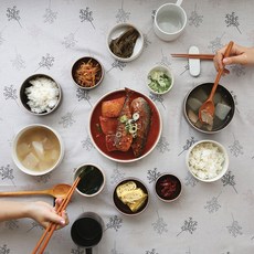 ERATO 韓國製 Oraleum 雙人碗盤居家組 14件組, 黑色,白色, 8種