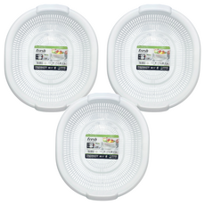 Sanada Seiko d-5524 橢圓形濾桶, 3個, 白色