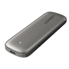UGREEN 綠聯 M.2 SSD外接盒 標準包裝 6Gbps版, 鐵灰色