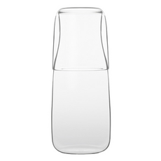 TG 耐熱大號涼水壺杯組 (壺容量: 620ml; 杯: 320ml) 耐熱玻璃 (瞬間溫差150度), 冷水壺 + 杯子1個, 透明色, 1組