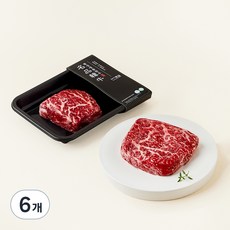 횡성한우 숙성등심 1++등급 스테이크용 (냉장), 6개, 200g