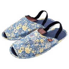 CushionMaru 花紋氣墊鬆緊帶室內鞋, 天空藍, 1組