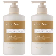 KERASYS Clean Note香氛保濕身體乳液 棉花香, 500ml, 2瓶