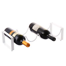 LL Living 現代簡約鐵製酒架 葡萄酒收納架 4層, 白色, 1個