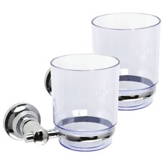 浴室牙刷牙膏筒杯架, 單一顏色, 2個
