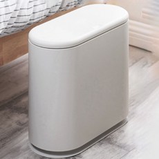Franconde一鍵式垃圾桶 細長型垃圾桶, 灰色
