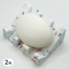 논슬립 실리콘 비누받침, 컬러도트, 2개