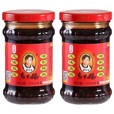 老干媽 豆豉油制辣椒, 堅持傳統釀造, 豆豉單吃也美味, 廚房常備醬料, 210g, 2罐