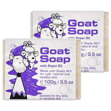 澳洲 Goat 台灣公司貨 山羊乳肥皂 摩洛哥堅果油, 100g, 2個