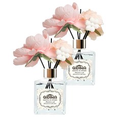 QiMart 花香盛開珪藻土室內香氛擴香瓶, 純棉麝香, 2瓶, 200ml