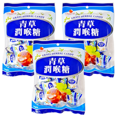 Chiao-E 巧益 青草風味潤喉糖, 130g, 3袋