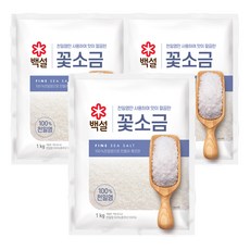 백설 꽃소금, 1kg, 3개