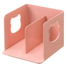 FAmILyLIFE 生活 可愛小熊雙槽兒童書架 A-171-PI, 1層, 粉色