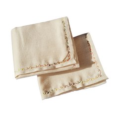 most pick 雙層刺繡方巾抹布, 2個