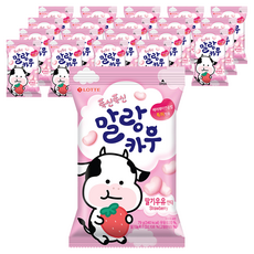 롯데웰푸드 말랑카우 스트로베리, 79g, 20개