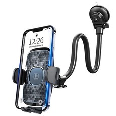 i Berry HQ 33cm 鵝頸長臂一鍵式前擋風玻璃儀表板手機支架, 1個, 單一顏色