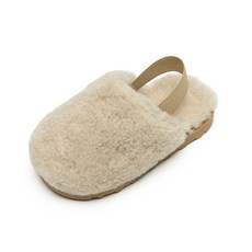 LA STELLA 童款羊絨毛鬆緊帶拖鞋