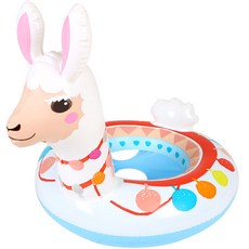 SUNNYWATER 造型充氣泳圈 羊駝款, 1個