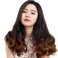 웨이브 붙임머리 블랙 5p, 애쉬브라운, 1개