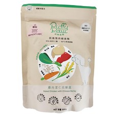 Puffy Paw 派特芙德 成齡犬 低溫慢烘健康糧 小顆粒, 雞肉薏仁佐鮮蔬, 300g, 1包