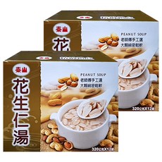 泰山 花生仁湯禮盒 12罐, 真材實料 濃純香 無防腐劑, 3.84kg, 2盒