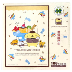 HUNDRED PICTURES 百耘圖 優質服務生拼圖 108片 257x182mm, Pompompurin 布丁狗 優質服務生, 1盒