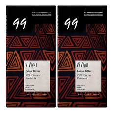 ViVANI 99%黑巧克力, 80g, 2片