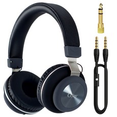 GJBY 數位鋼琴耳機+ 5.5mm 轉換轉接頭組合, 黑色, 1套