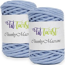 SEVY Fil Twist Macrame系列 編織棉線, 17 淡藍色, 2個
