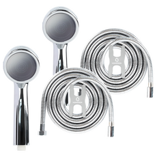 HOMEDAUM 暴雨增壓花灑噴頭+2m花灑軟管, 2組, 單色