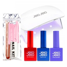 Jello Jello 凝膠美甲入門者企劃組 JN-12, 1套, 底膠+頂膠+上色膠+銼組+膠燈