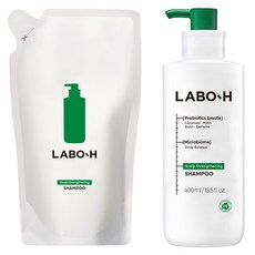 라보에이치 약산성 두피강화 샴푸 400ml + 리필 400ml 세트, 1개