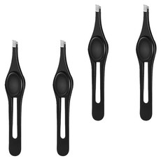 Ellove 細毛整理美容鑷子, 4個, 黑色